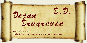 Dejan Drvarević vizit kartica